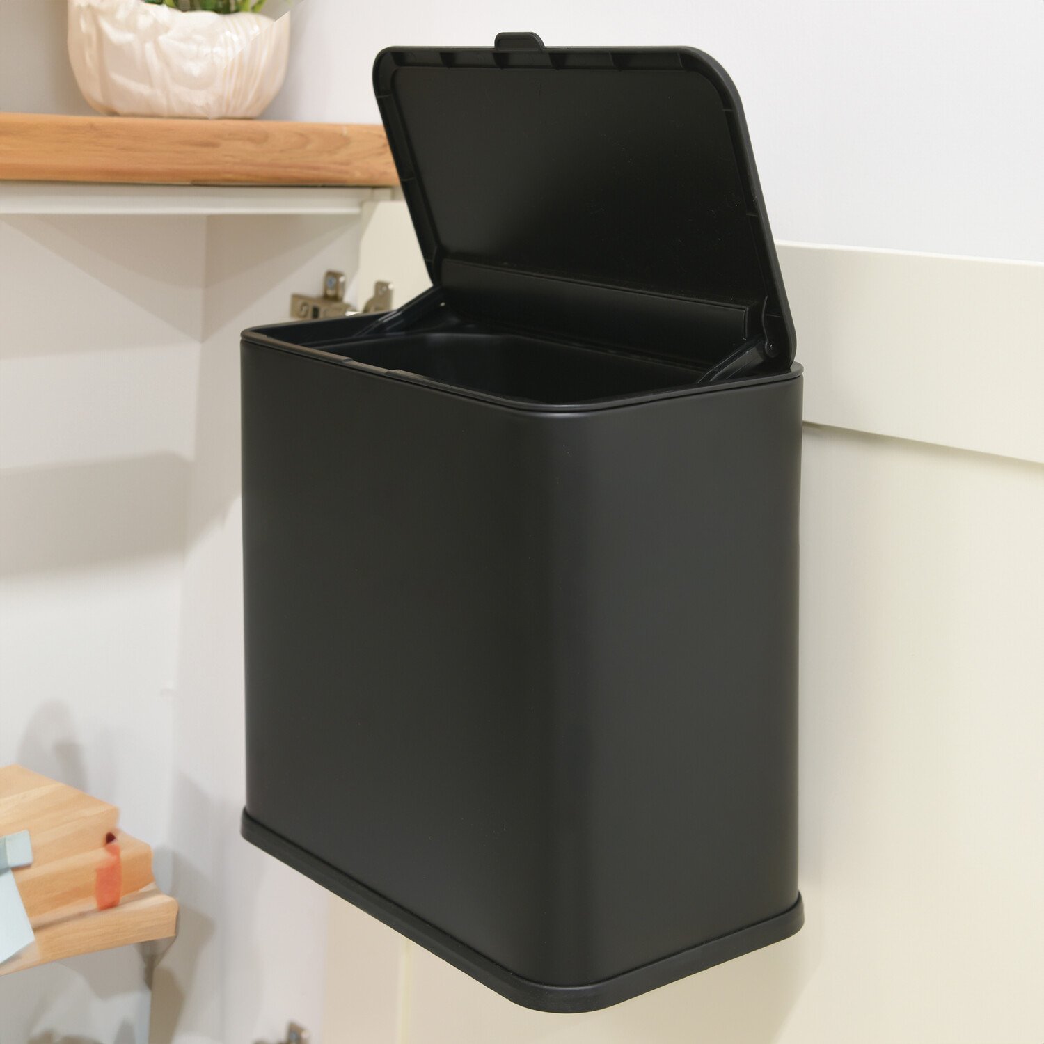 My Home Premium Hanging Door Bin 8L Black Image 3