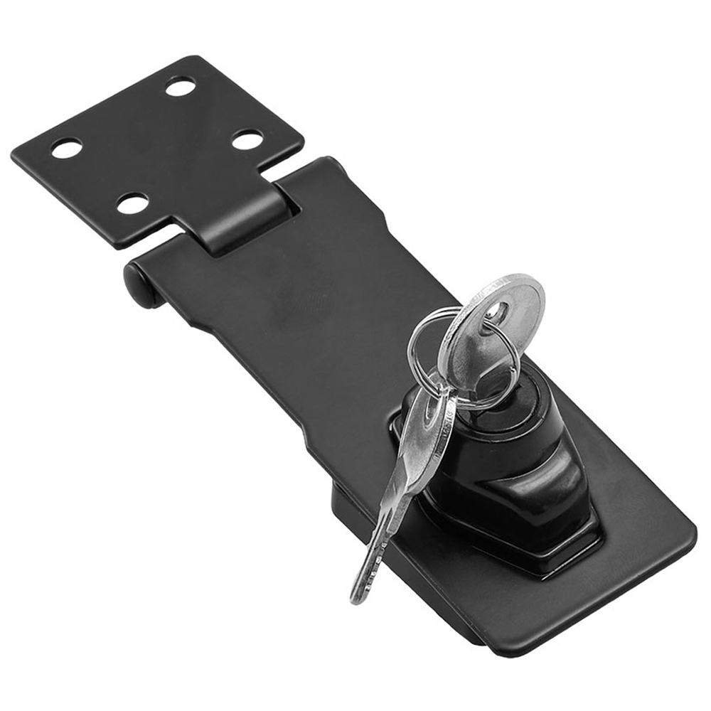 Living and Home Metal Mechanical Cabinet Hasp Lock with Twist Knob and Key 135 x 40mm Image 4