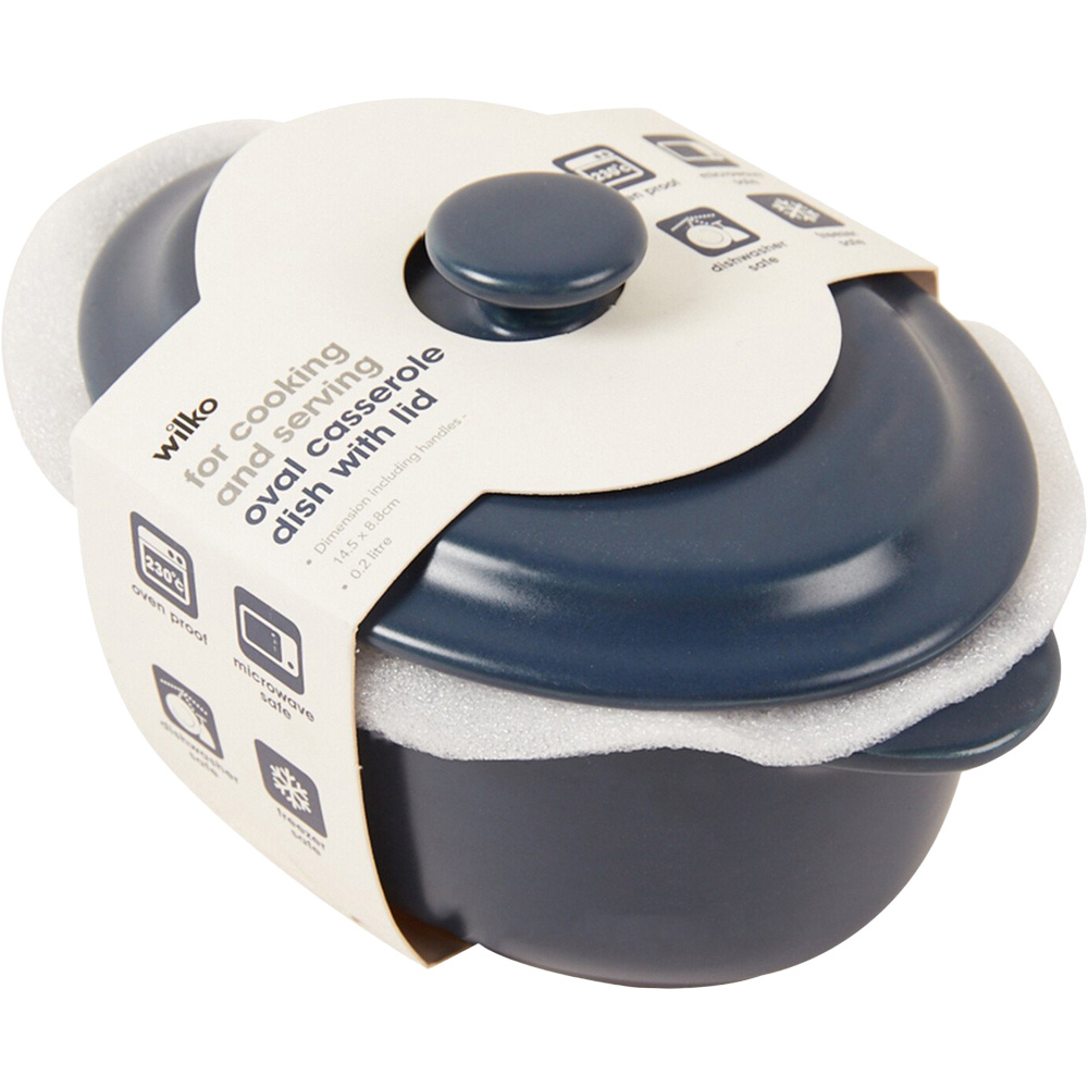 Blue Oval Casserole 14cm - Blue Image 6