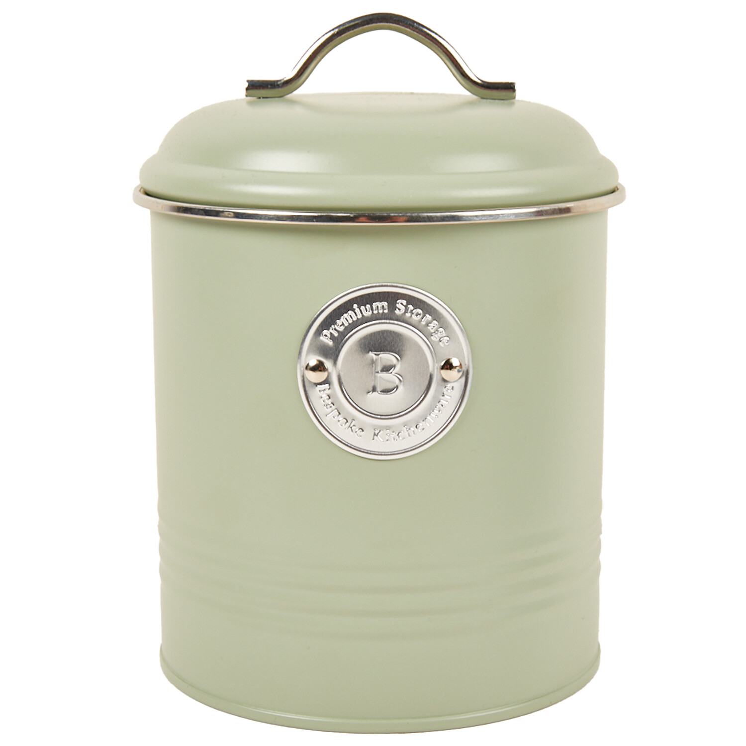 Ribbed Biscuit Canister - Sage Image 1