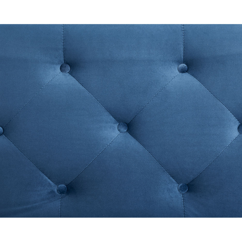 Home Detail Newell Small Double Sleeper Blue Velvet Sofa Bed Image 6