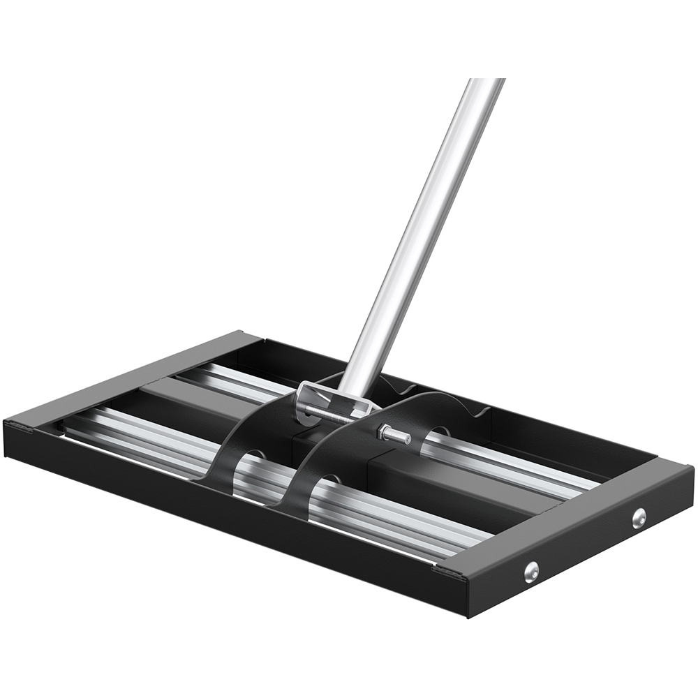 43 x 25cm Garden Lawn Levelling Rake with Aluminium Alloy Rollers Image 3