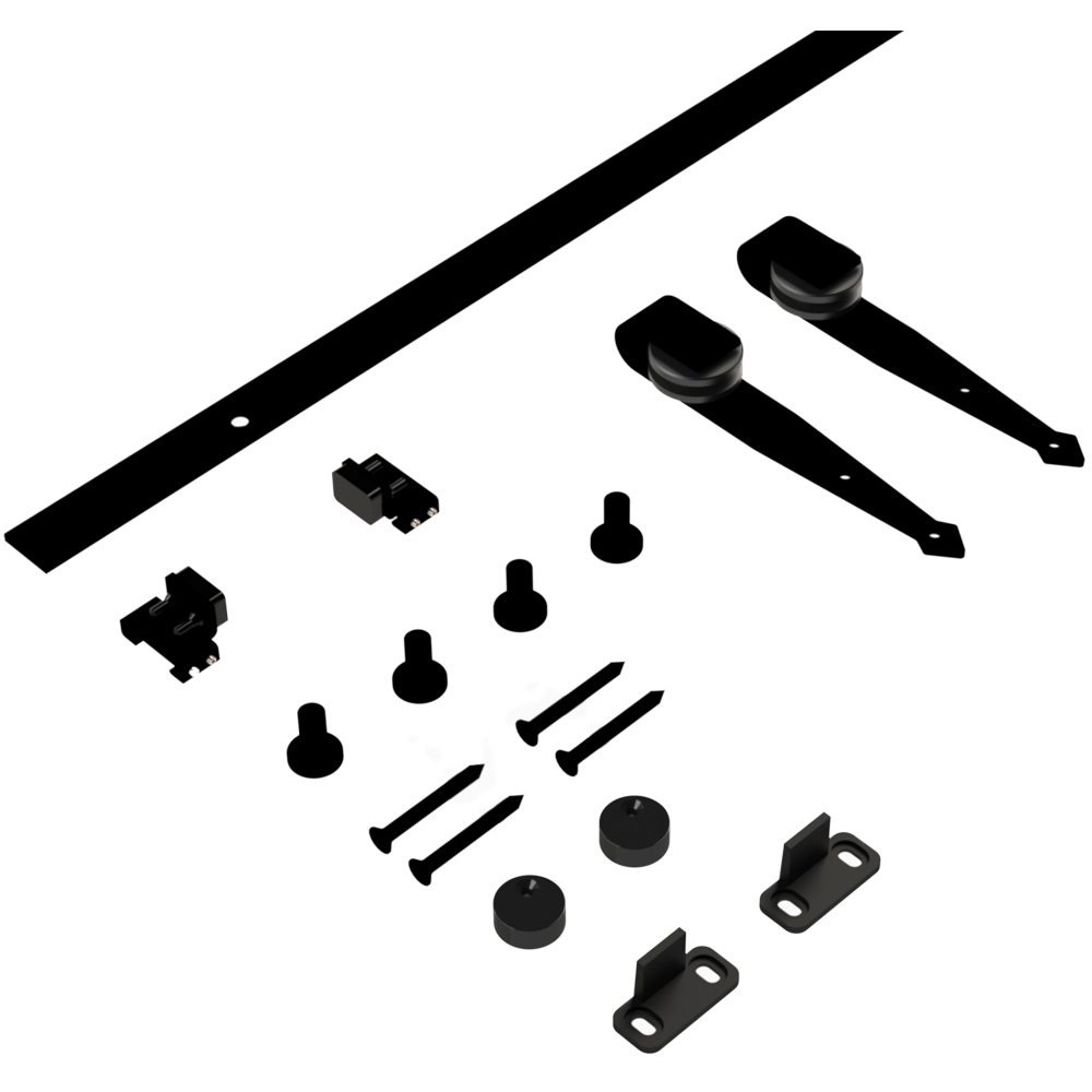 Coburn Flat Track Mini Black Arrowhead Hanger One Door System 750mm Image 1