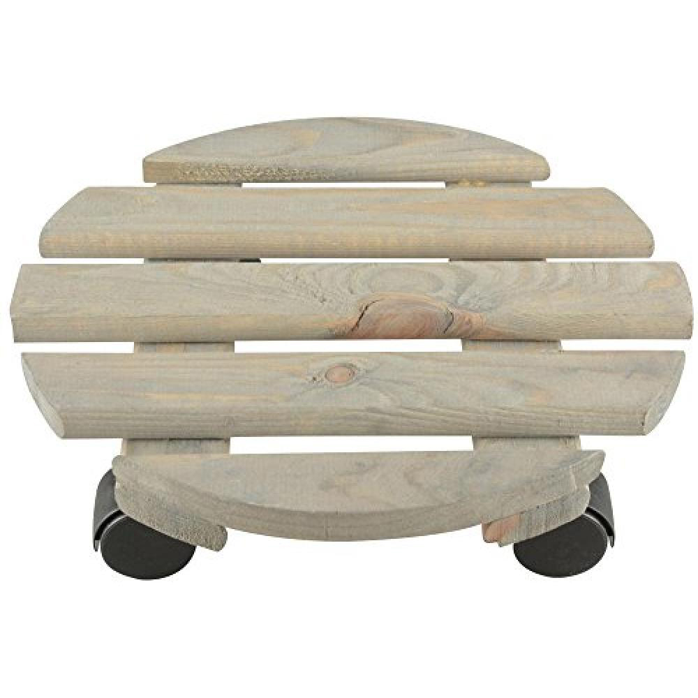 Fallen Fruits Large Wooden Round Plant Trolley Image