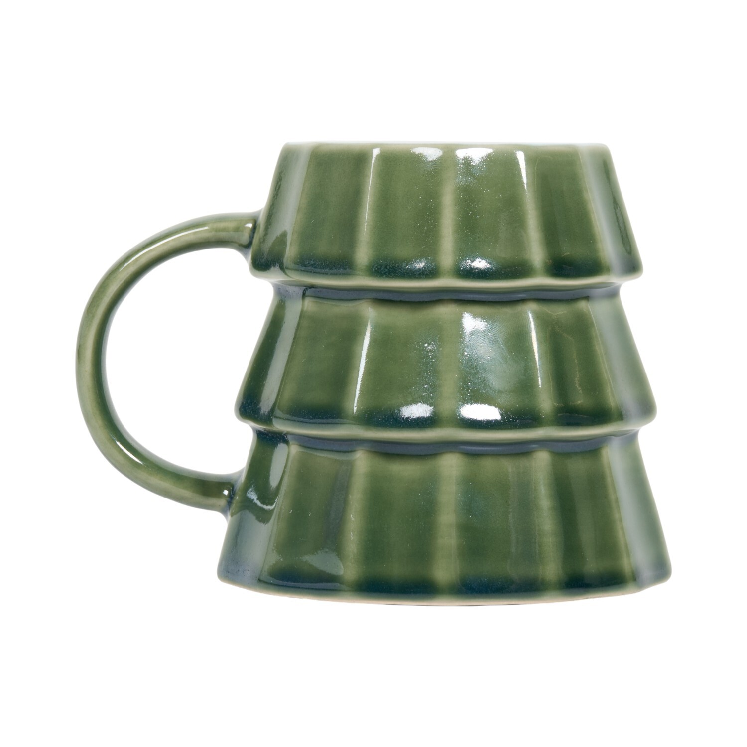Reactive Glaze Xmas Tree Mug Dark Green Image 3
