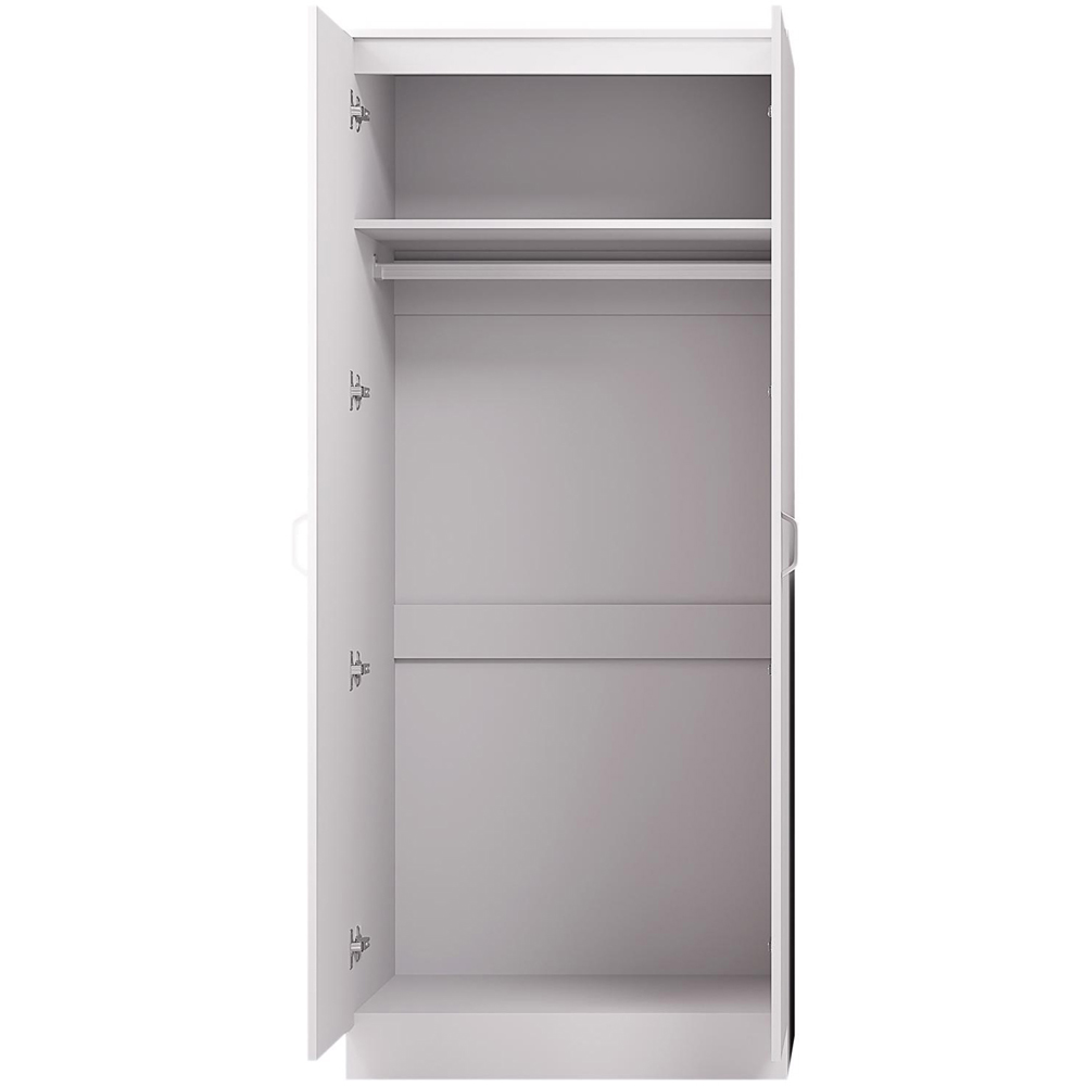 FWStyle Tunis 2 Door Matt White Wardrobe Image 4