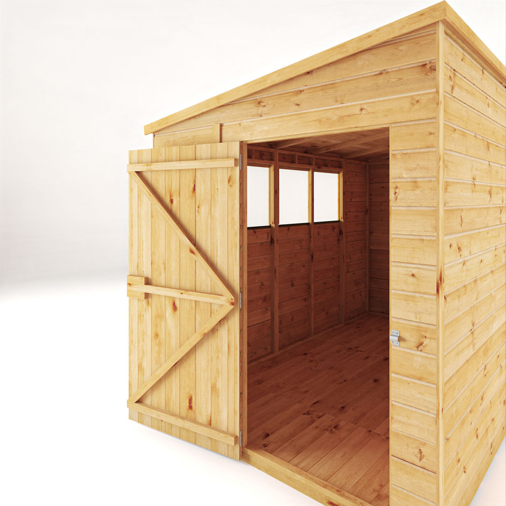 Mercia Woodsman 10 x 6ft Shiplap Glass Pent Shed Image 5