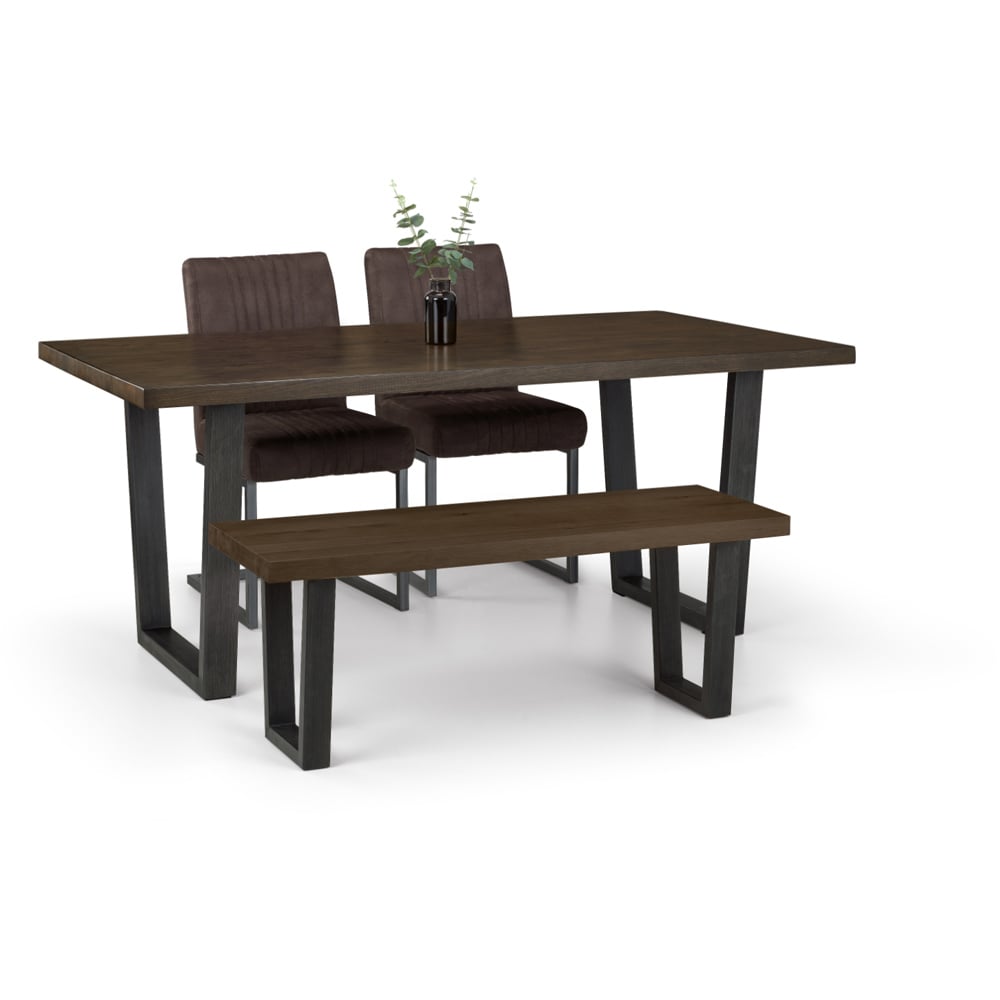 Julian Bowen Brooklyn 6 Seater Dining Table Dark Oak Image 3