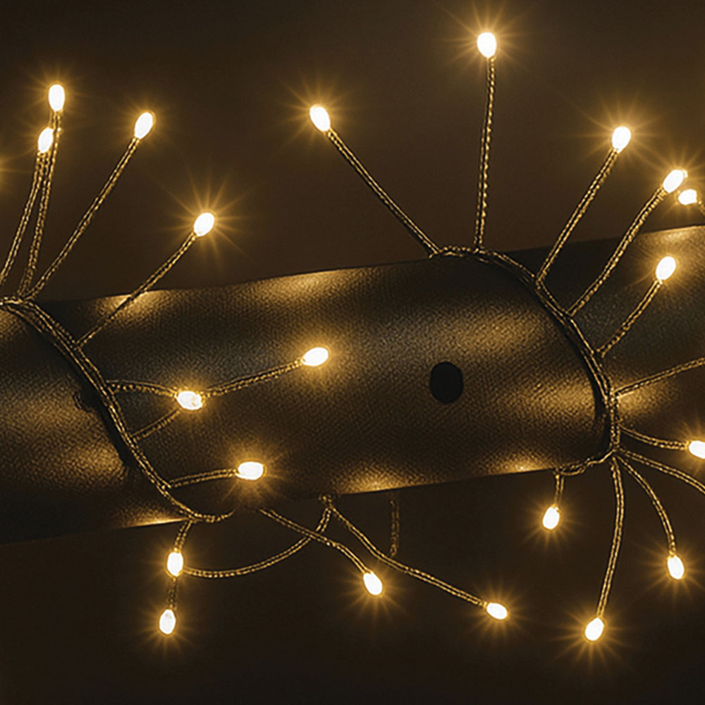 Xmas Haus Warm White Seed LED Multifunction Green Cable Cluster Light 24m Image 3