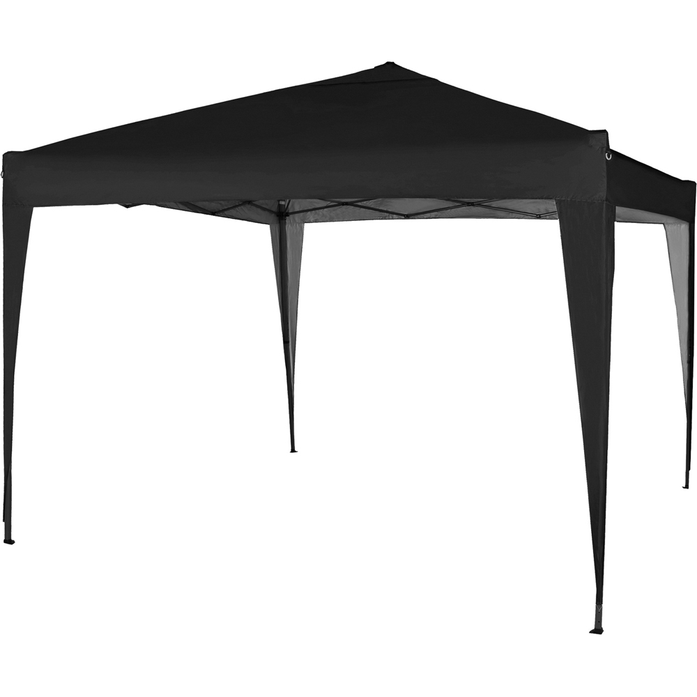 Black Pop Up Outdoor Gazebo 3 x 3m Image 2