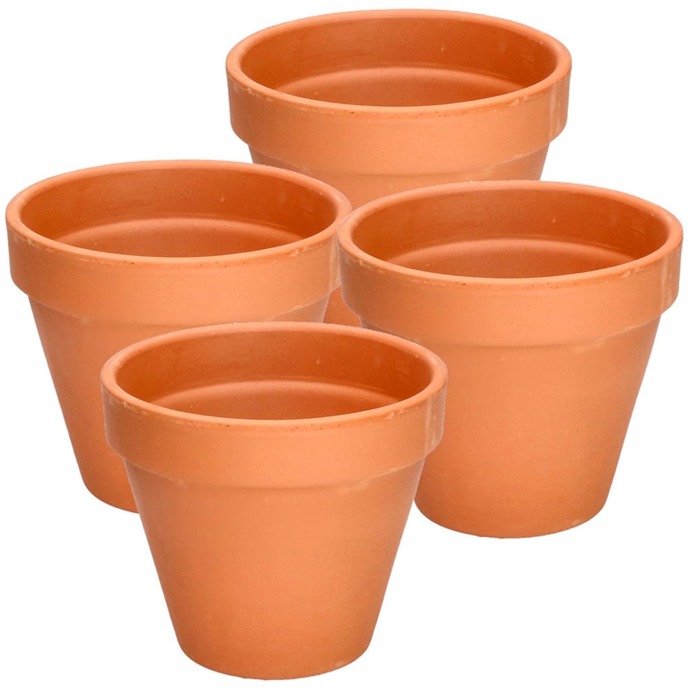 APTA Verona Terracotta Plant Pot 13cm 4 Pack Image 1