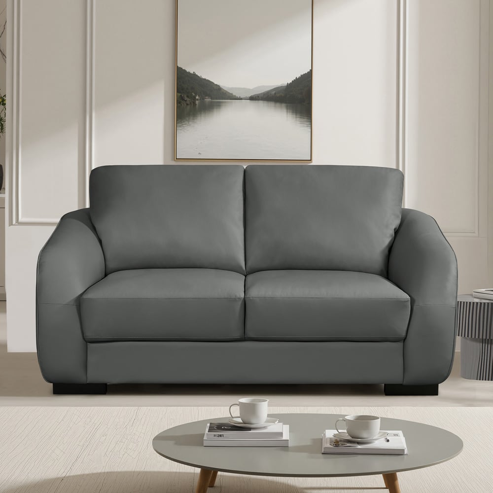 Artemis Home Brandon 2 Seater Grey Bonded Sofa Image 3