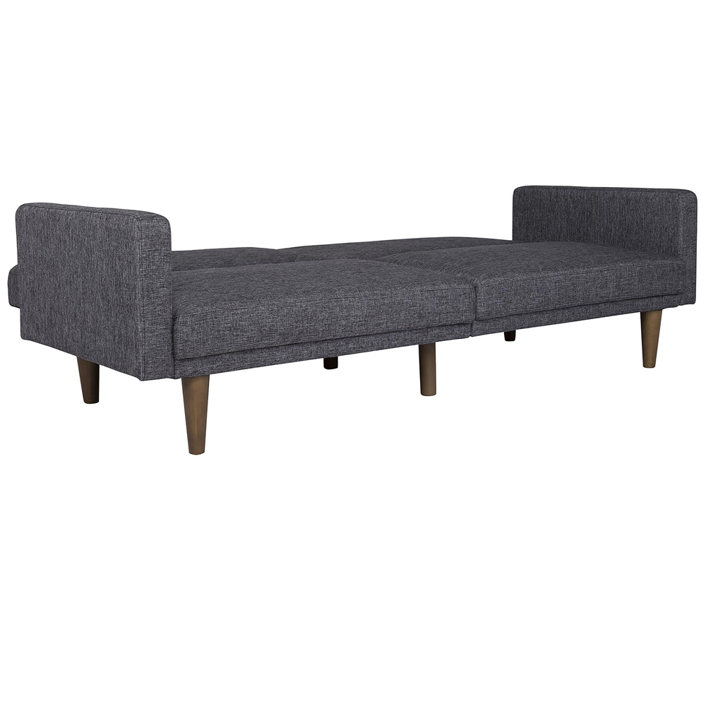 Dorel Paxson 3 Seater Linen Grey Sofa Bed with Wooden Feet | Homebase