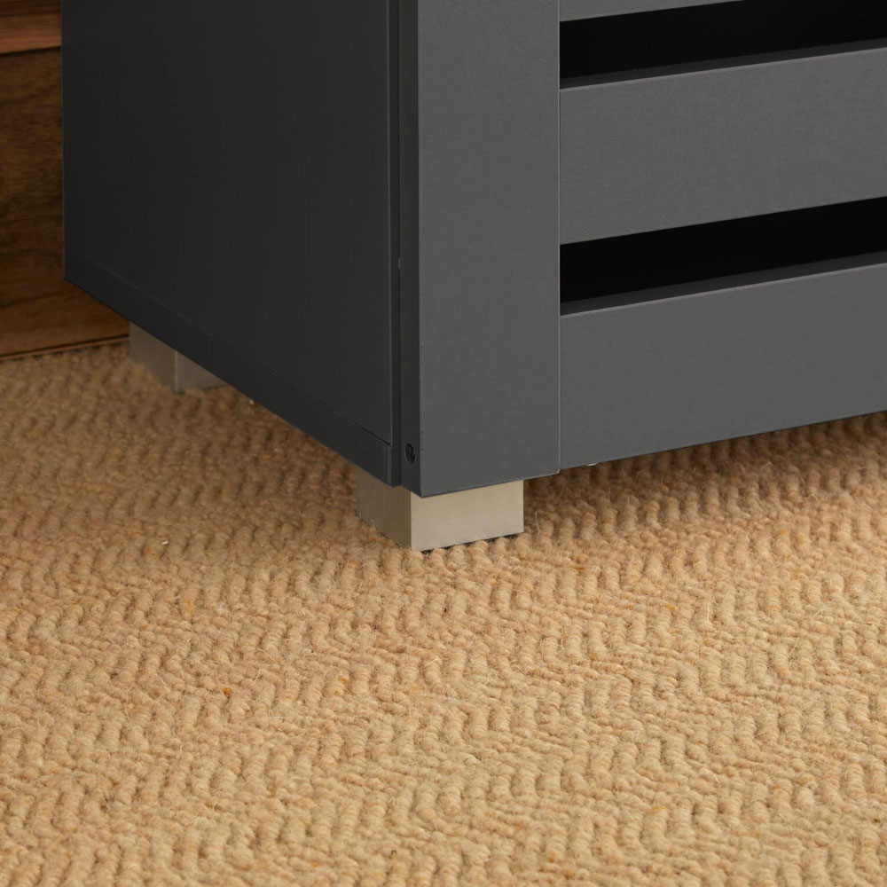 Home Source Oslo 3 Door Black Shoe Cabinet Image 5