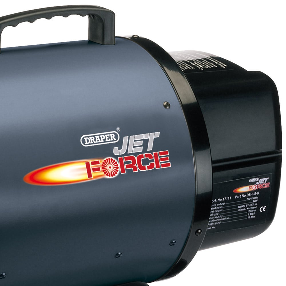 Draper Infra Red Black Diesel Heater 17000W Image 3