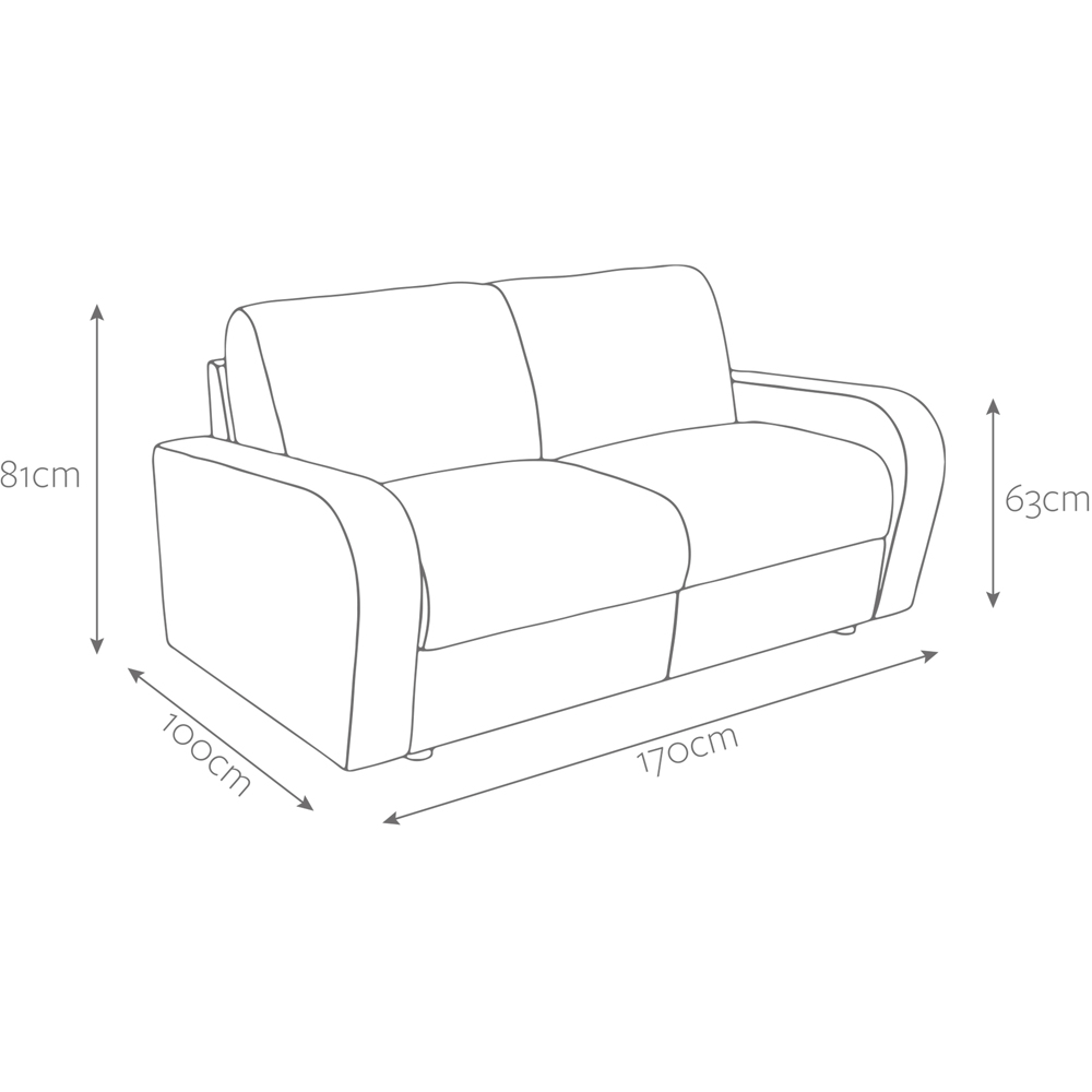 Jay-Be Deco 2 Seater Cosy Chenille Hedge Sofa Bed with e-Sprung Mattress Image 8