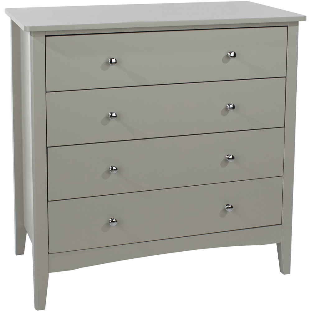Como 4 Drawer Light Grey Chest of Drawers Image 3