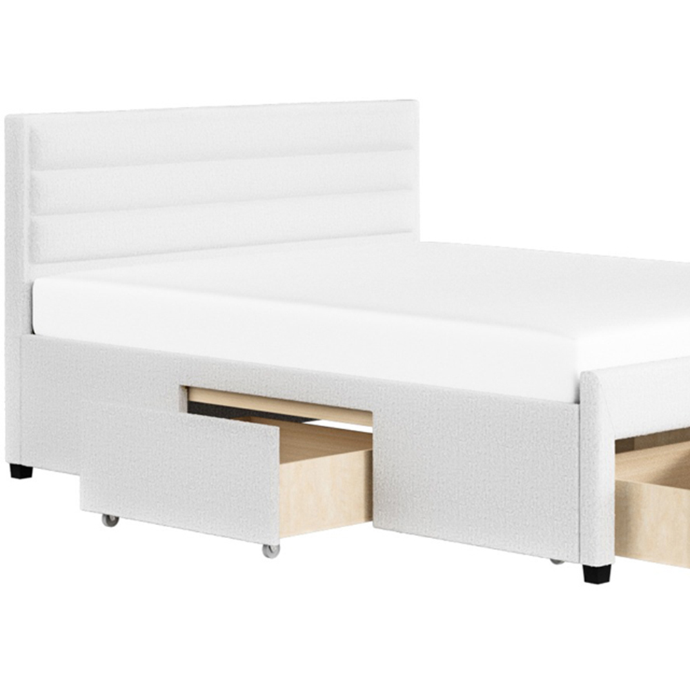 Flair Heybrook King Size Cream Boucle 4 Drawer Bed Image 4