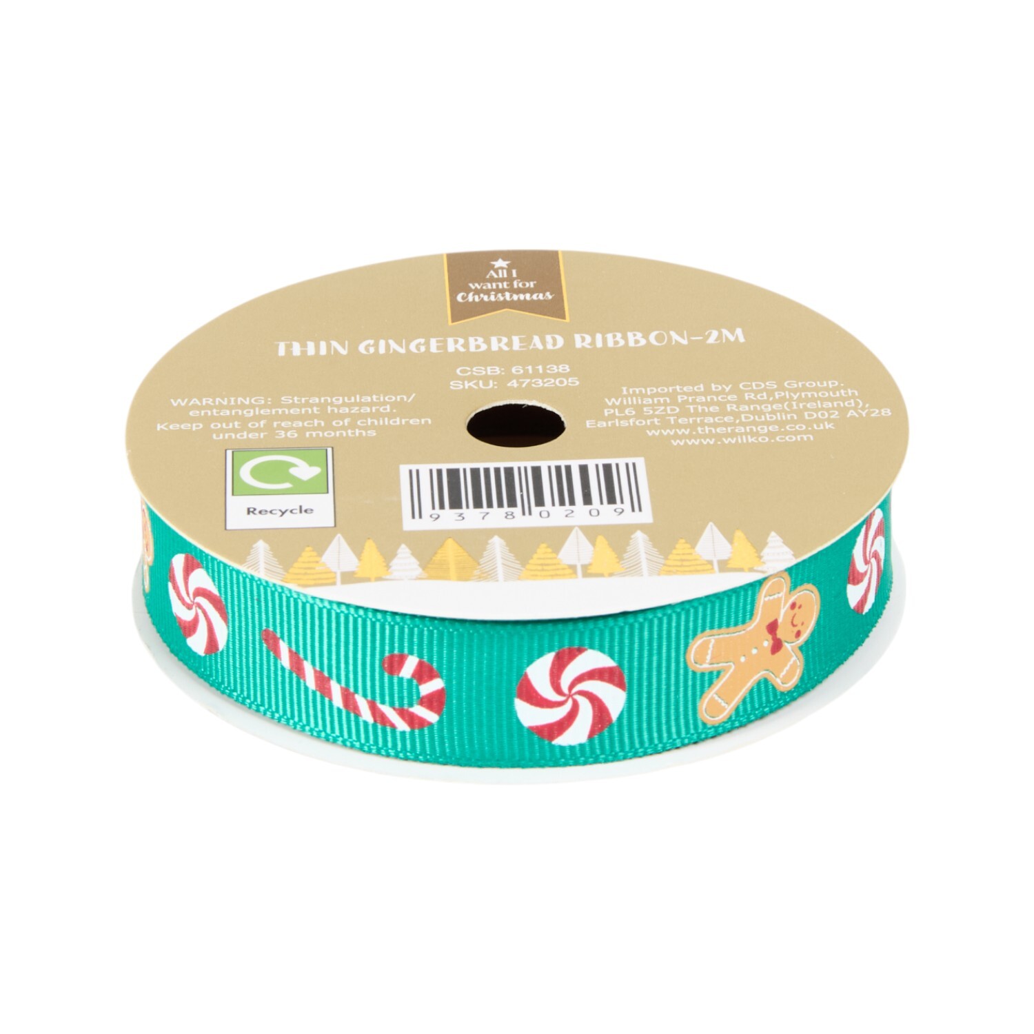 Thin Gingerbread Ribbon Image 6