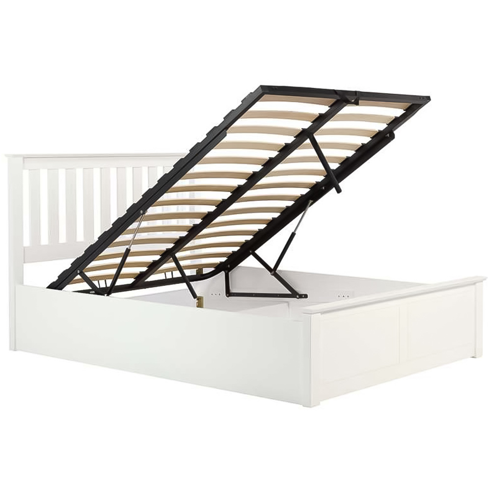 Phoenix Double White Ottoman Bed Image 3