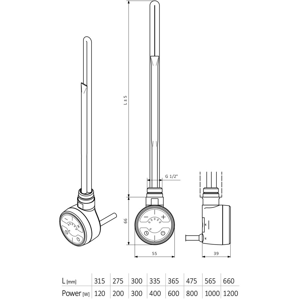 Terma MOA Chrome Heating Element 200W Image 9