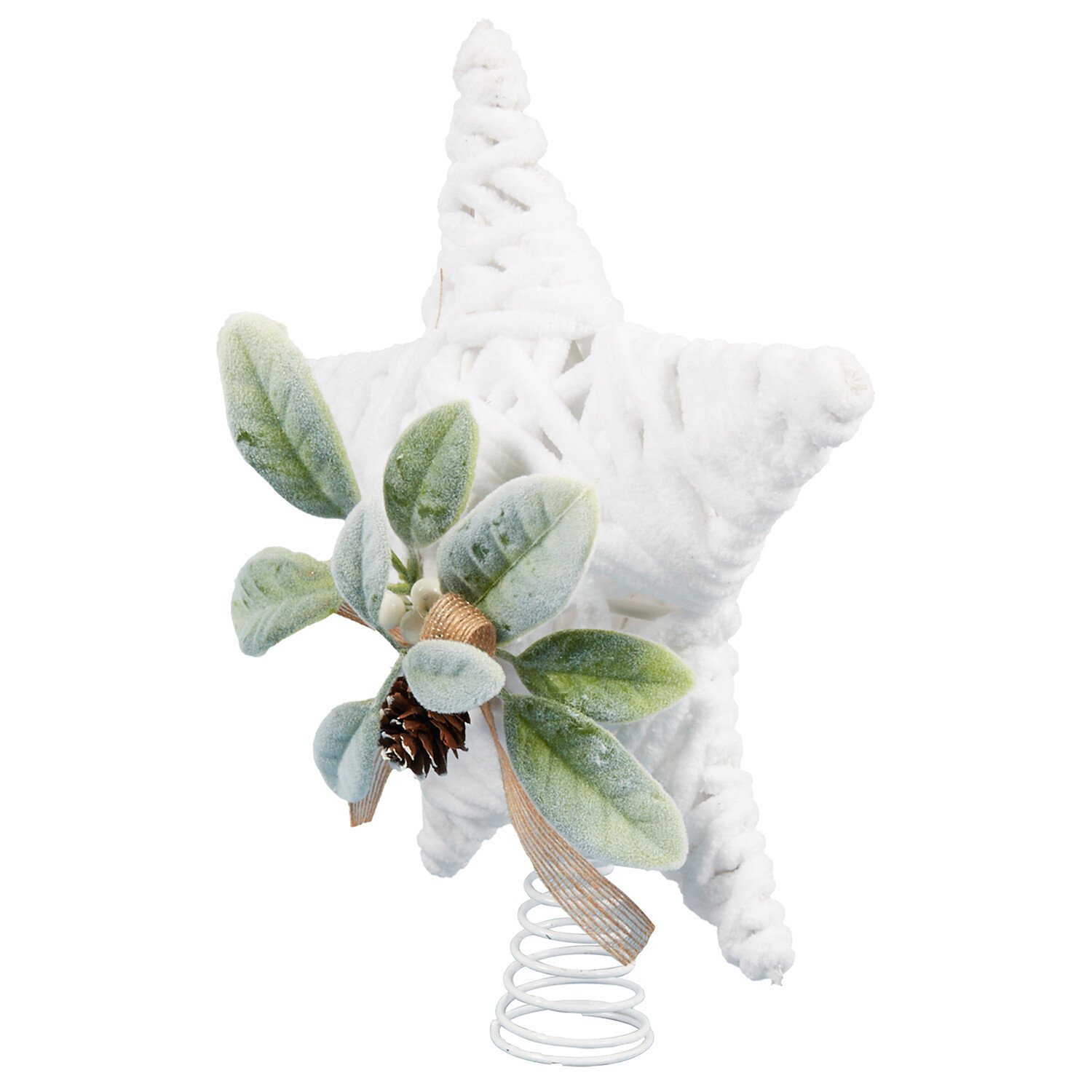 White Star Floristry Christmas Tree Topper White Image 2