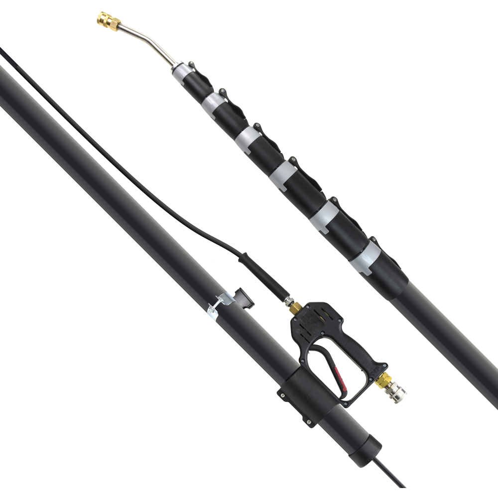 V-TUF T2.GCX33CF Carbon Fibre Telescopic Lance 2.5 to 10m with Belt and Gutter Cleaning Attachment Image 4
