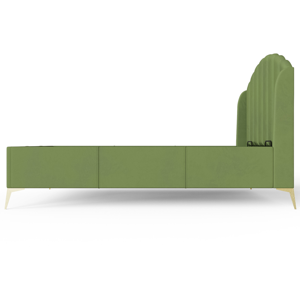 GFW Pettine King Size Green End Lift Ottoman Bed Image 6