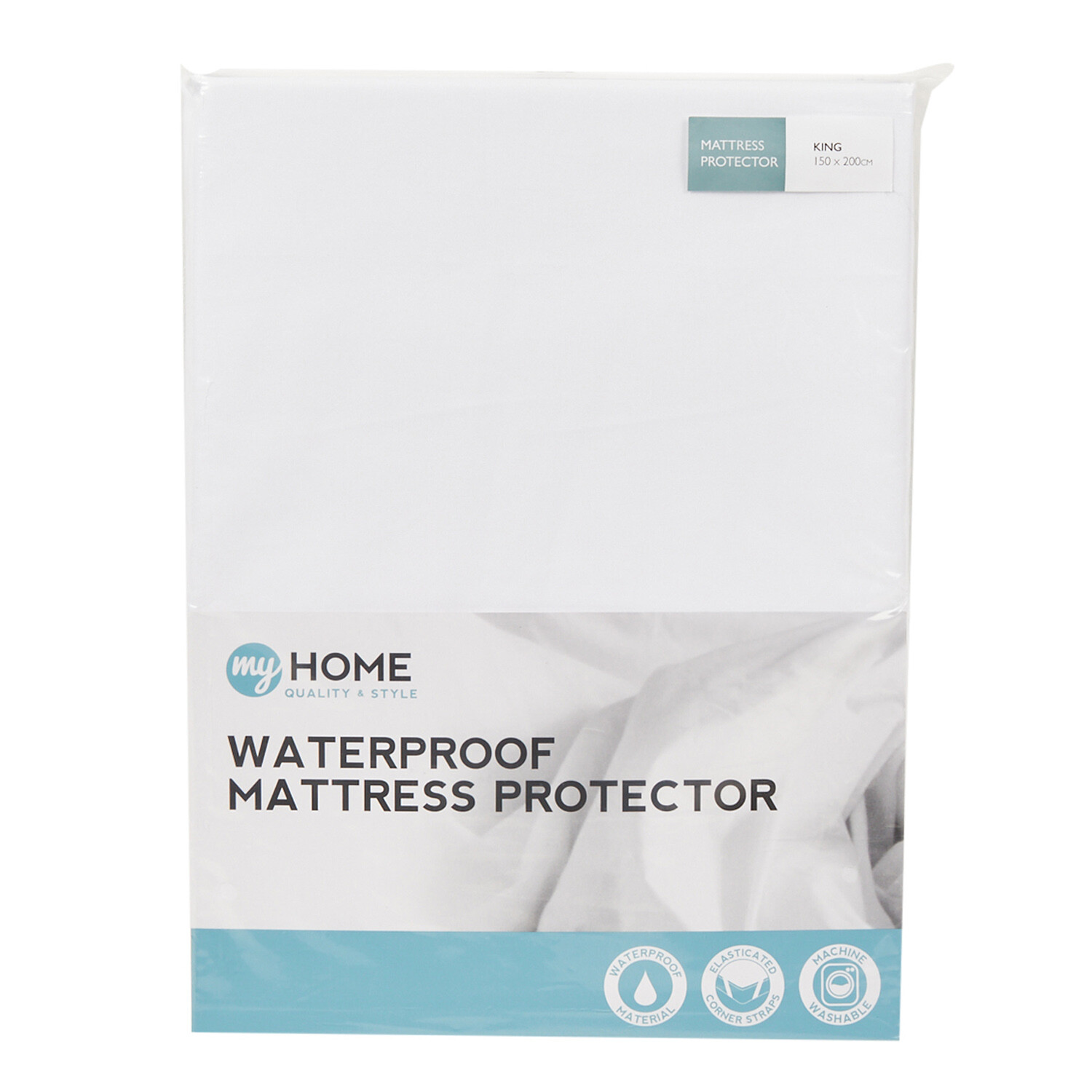 My Home Waterproof Mattress Protector - White / King Image 1