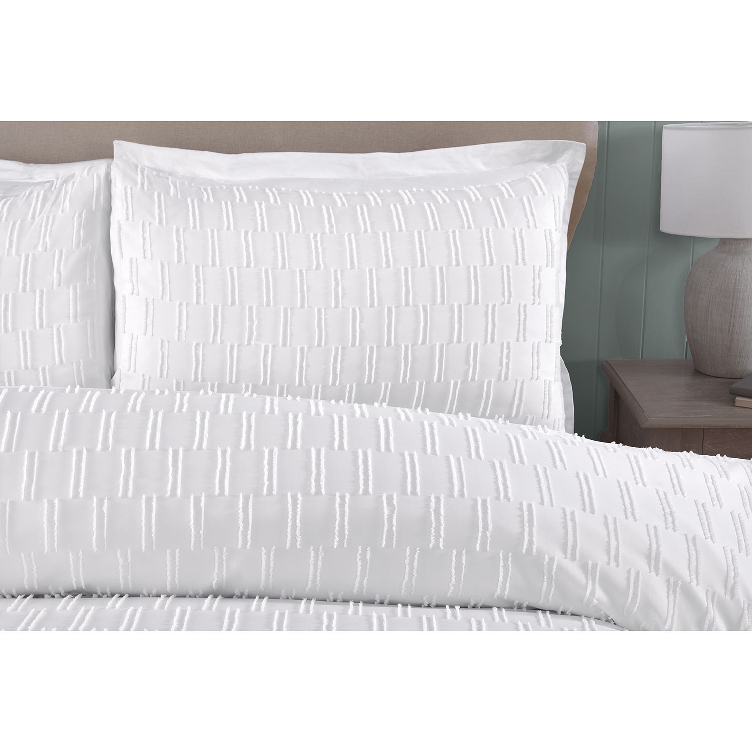 Copenhagen Tufted Duvet Set - White / Double Image 4