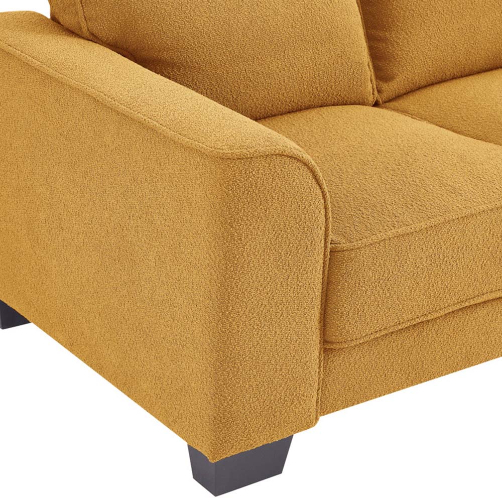 Home Detail Jada 3 Seater Mustard Boucle Sofa Image 6