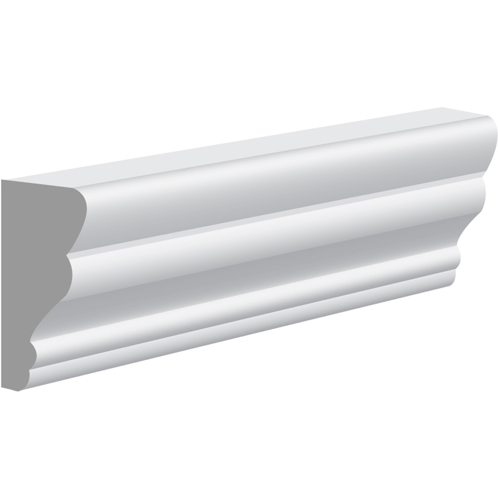 National Skirting White Cheshire Primed Beading Wall Moulding 18mm 30 x 3040mm Image 1