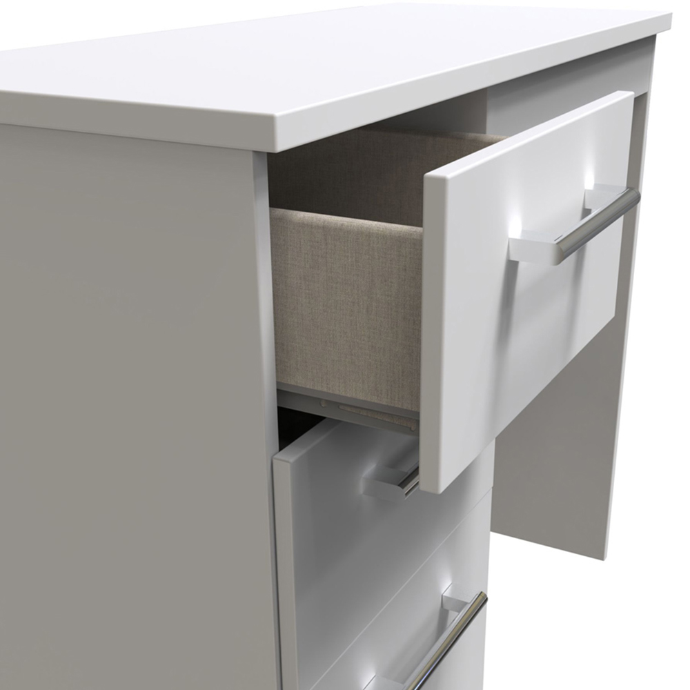 Crowndale Devon 3 Drawer Grey Dressing Table Image 4