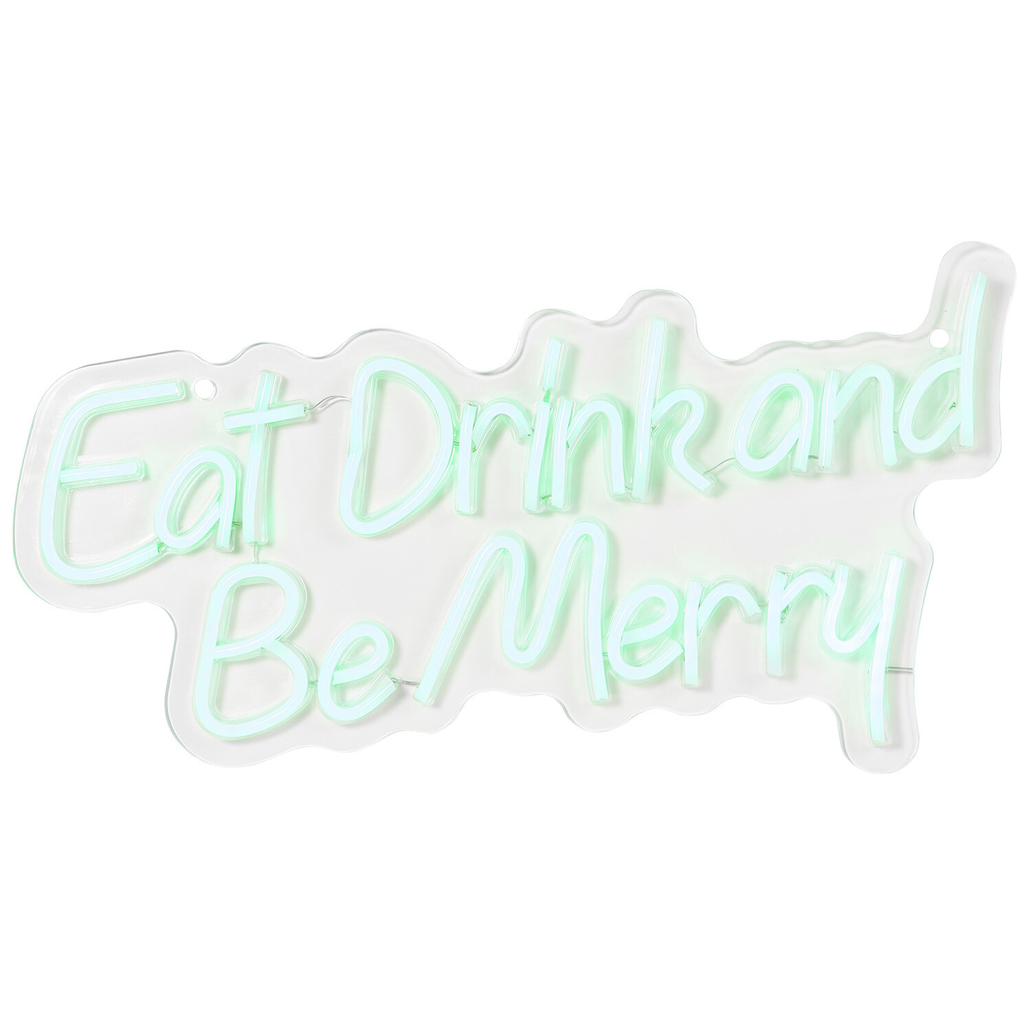 Eat Drink and Be Merry Neon Sign - Green Image 3