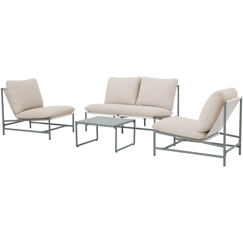 Kettler 4 Seater Leaf Green Aluminium Garden Lounge Set Image 2