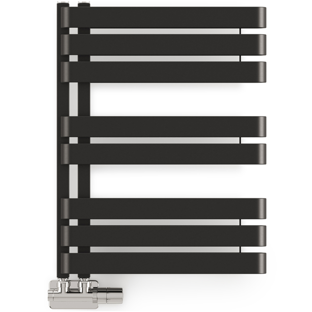 Terma Warp S Matt Black Heated Towel Rail 1535 BTU 655 x 500mm Image 3