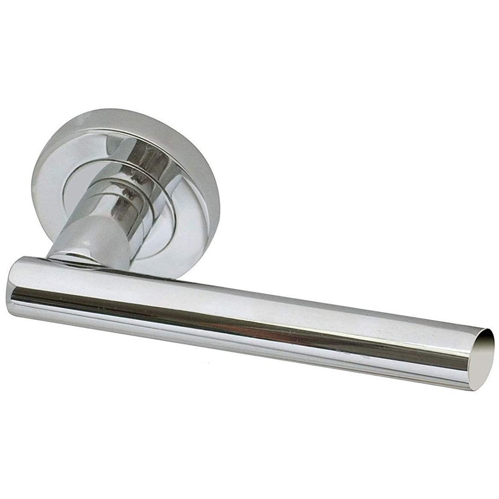 Golden Grace Polished Chrome T-Bar Bathroom Door Handle Set Image 2