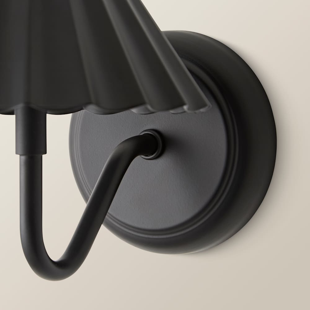 ValueLights Avery Black LED 6000K Dimmable Plated Wall Light with Shade 3W Image 4