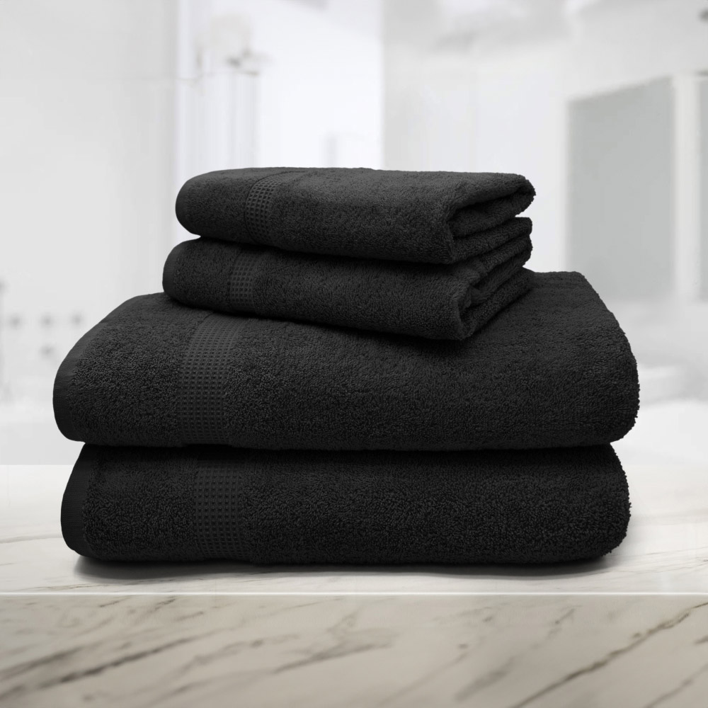 Mayfair Egyptian Cotton Black Bath Sheet Set of 2 Image 3