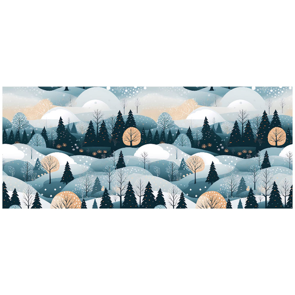 Warren Reed Designer Dreamy Snowy Christmas Scene Glass Bathroom Splashback 25 x 60cm Image 2