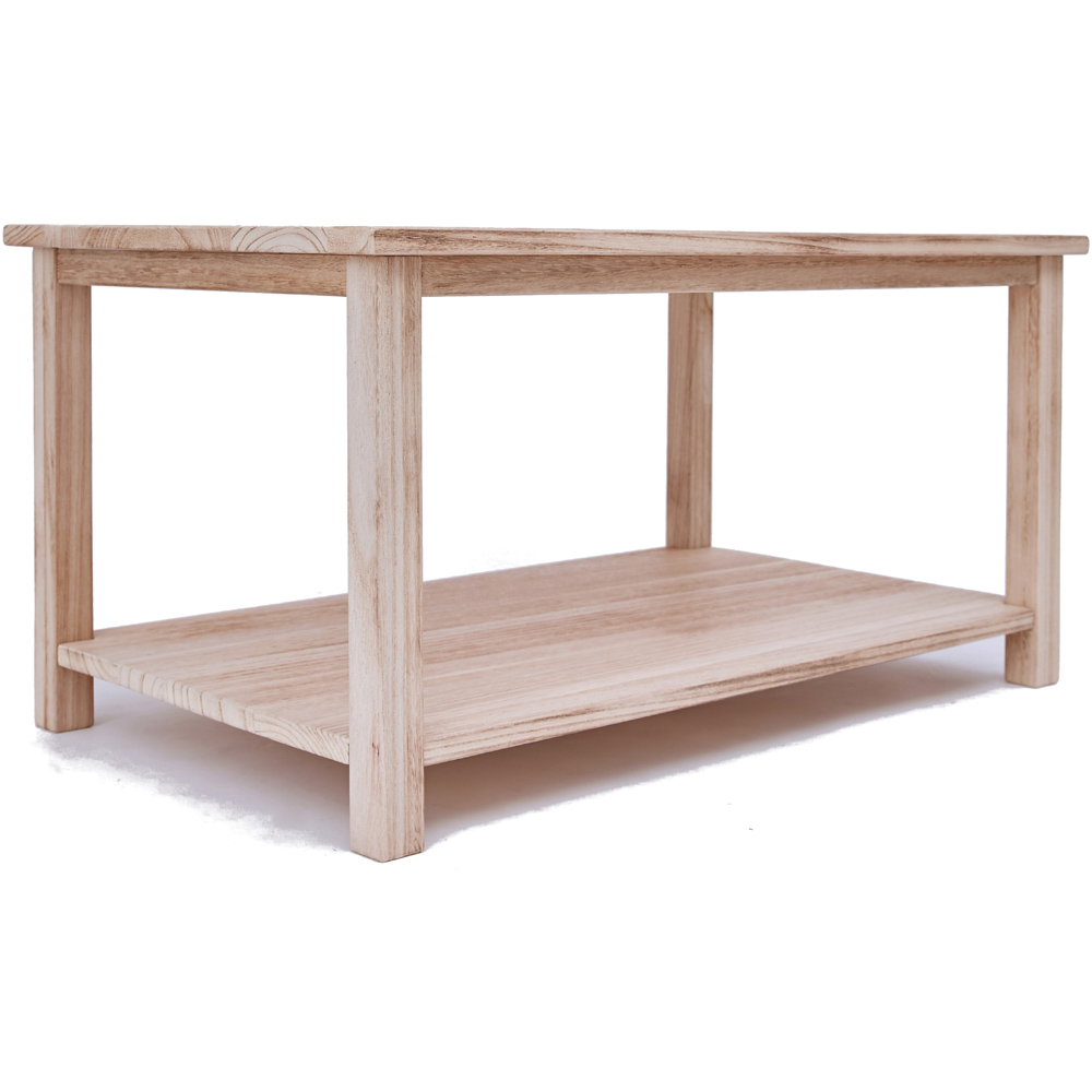 Portofino Single Shelf Light Wood Coffee Table Image 3