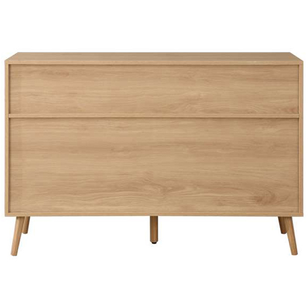 Croxley 7 Drawer Oak Rattan Chest of Drawers Image 5