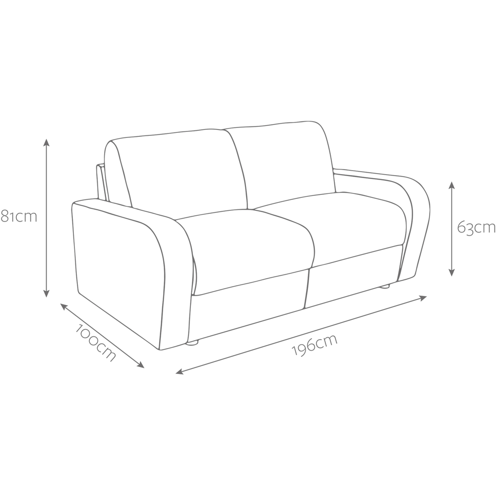 Jay-Be Deco 3 Seater Luxe Velvet Royal Sofa Bed with e-Sprung Mattress Image 8