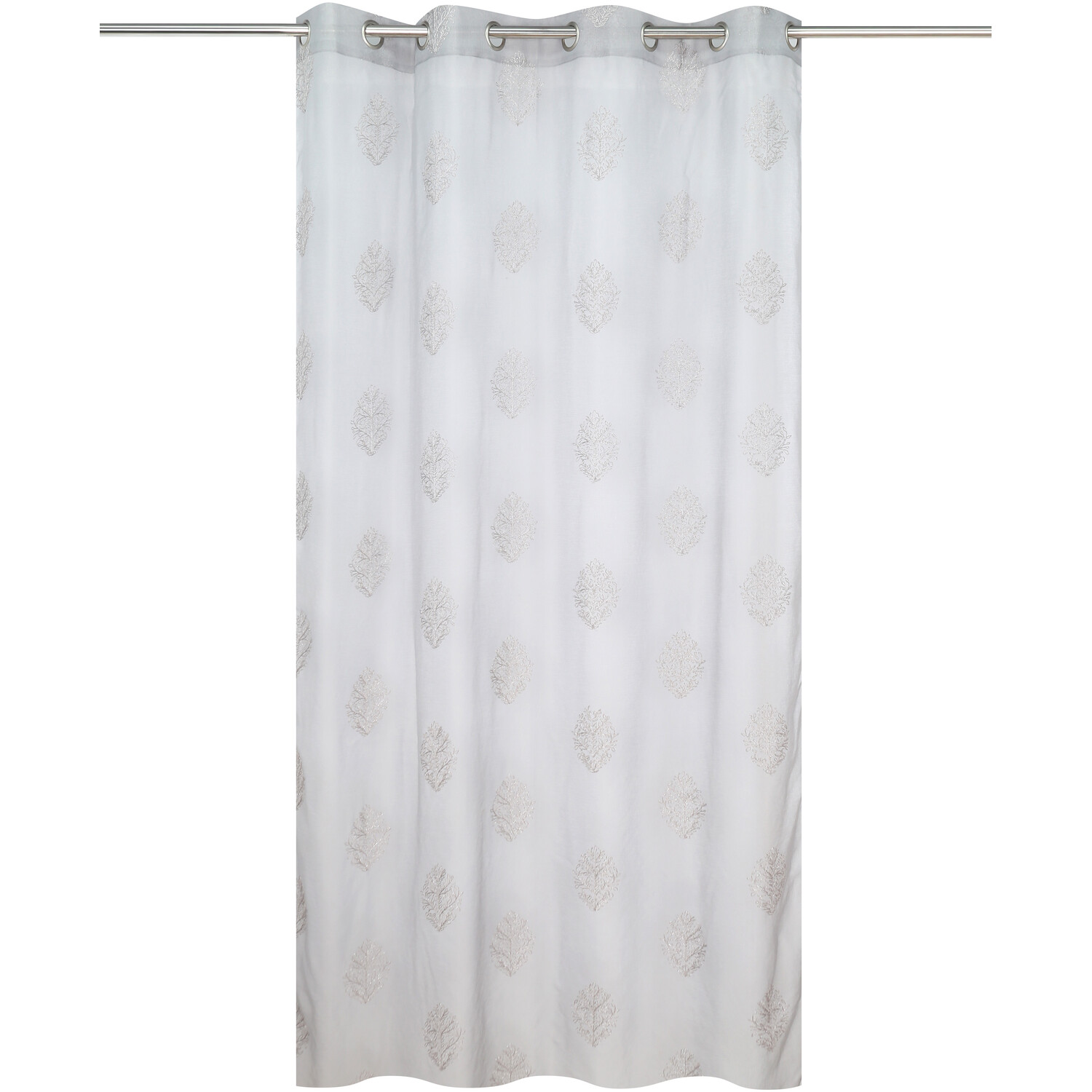 Aviemore Embroidered Voile Curtain Grey Image 3