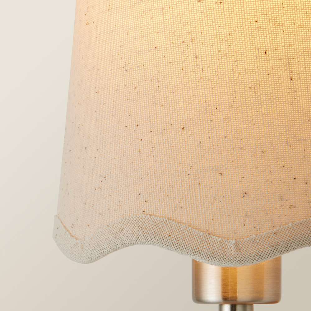 ValueLights Mabel Natural Linen Scallop Edge Extra Small Lamp Shade Image 5