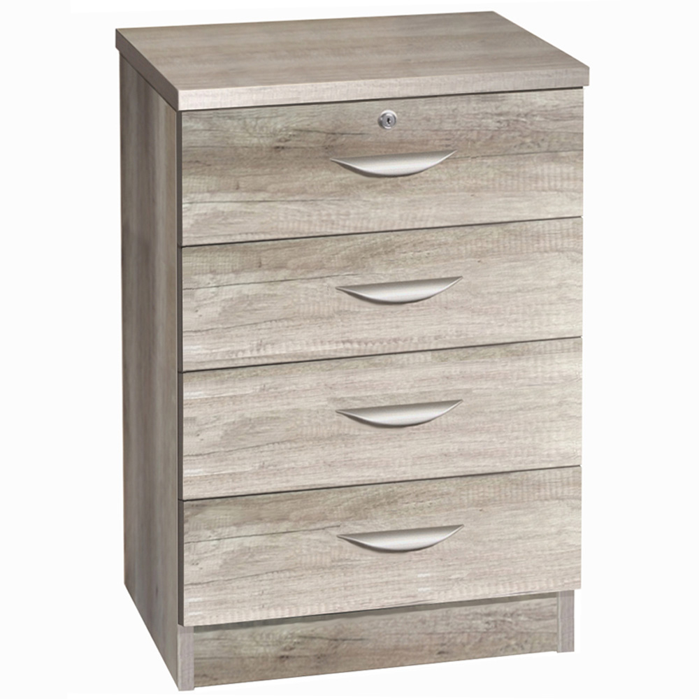 R White Cabinets 4 Drawer Grey Storage Unit Image 2