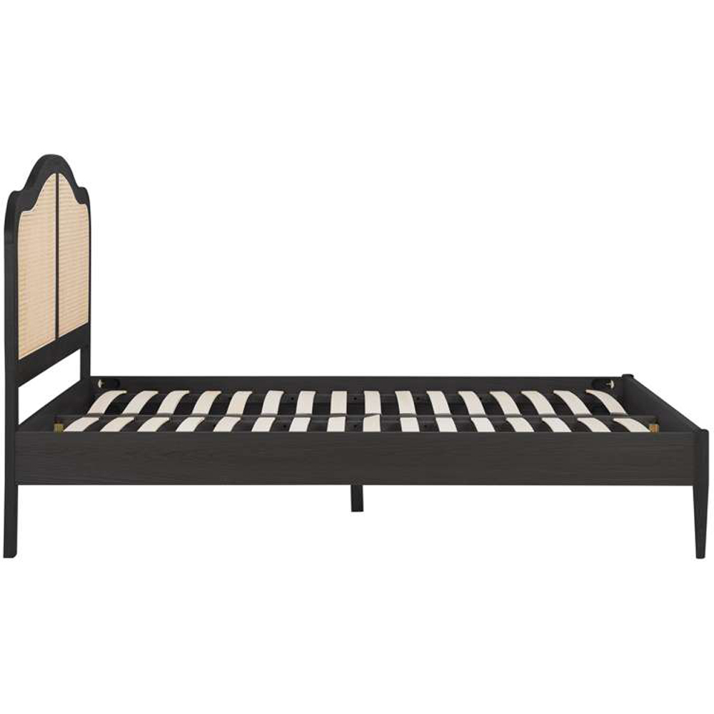 Birlea Leonie King Size Black Bed with Rattan Headboard Image 5