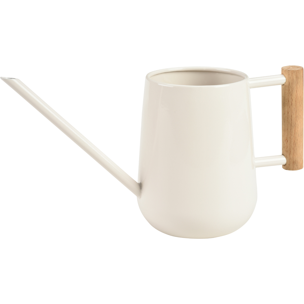 Burgon & Ball Stone Steel Indoor Watering Can with Beech Wood Handle 700ml Image 3
