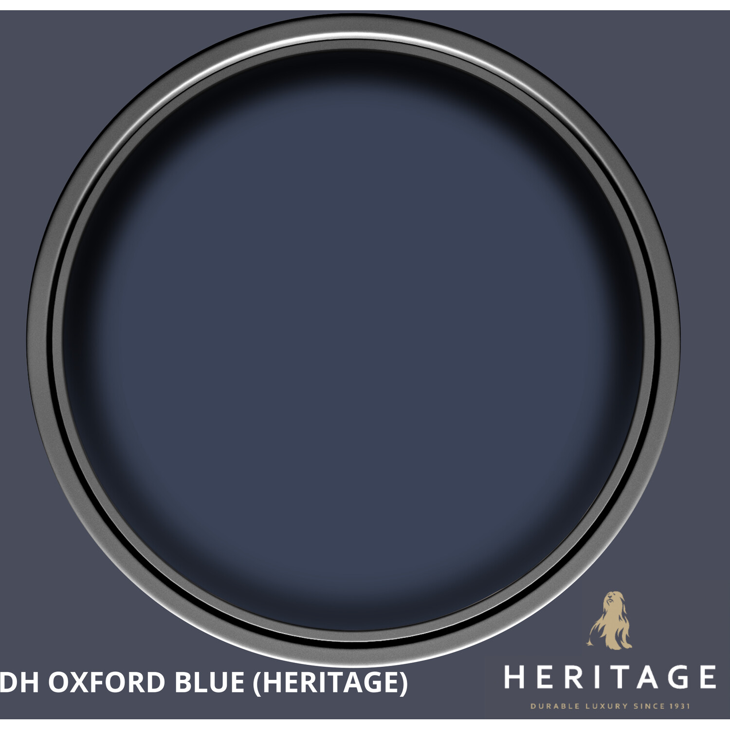 Dulux Heritage Walls and Ceilings Oxford Blue Velvet Matt Emulsion Paint Tester Image 3