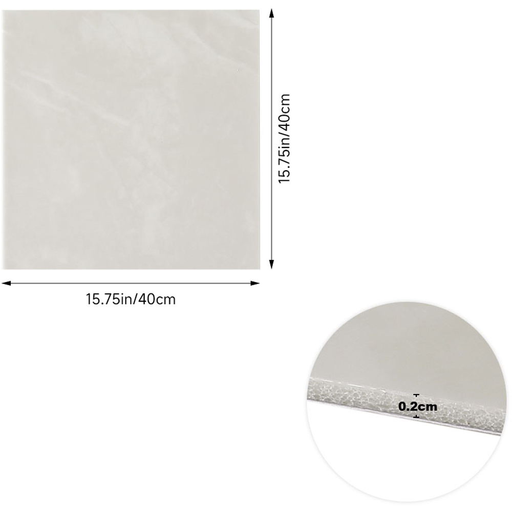 Living and Home Marble Patterned Beige Self Adhesive PVC Wall Sticker 10 Pack Image 8
